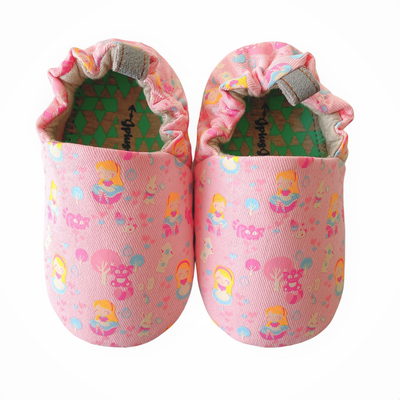JplusJ Wonderland Pink Organic Baby Shoes 粉紅" Wonderland" 有機棉學步鞋