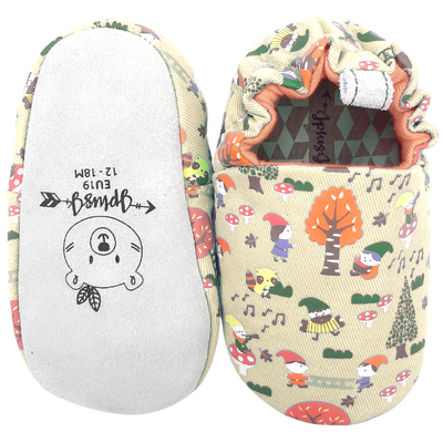 JplusJ Gnomes Cream Baby Shoes 杏色小矮人學步鞋 (6-12m)