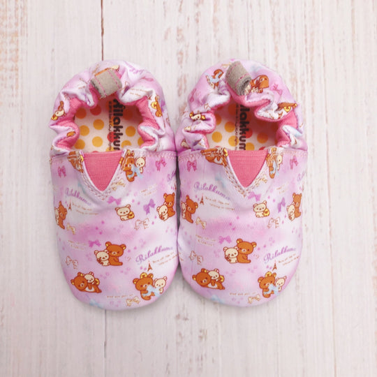 JplusJxRilakkuma PINK SYMPHONY Baby Shoes 粉紅幻彩鬆弛熊學步鞋(18-24/24-30m)