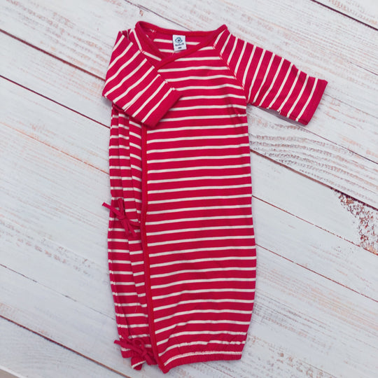 Newborn 100%全棉初生綁帶睡裙