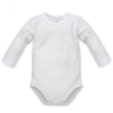 PINOKIO WHITE COTTON RIB ROMPER 白色夾衣