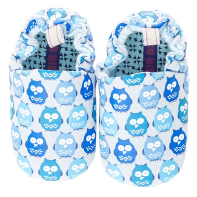 Poco Nido Blue Owls Mini Shoes 藍色貓頭鷹嬰兒學步鞋-Poco Nido-shopababy