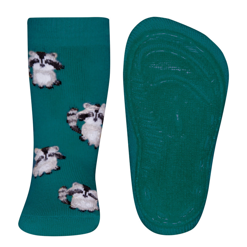 Ewers Raccoon Green ANTI SLIP SOCKS 德國綠色浣熊嬰兒防滑襪(9-12m/12-18m)