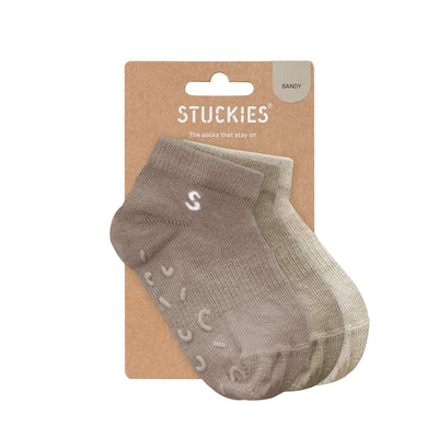 Stuckies 防滑短襪 (3件裝) - Sandy