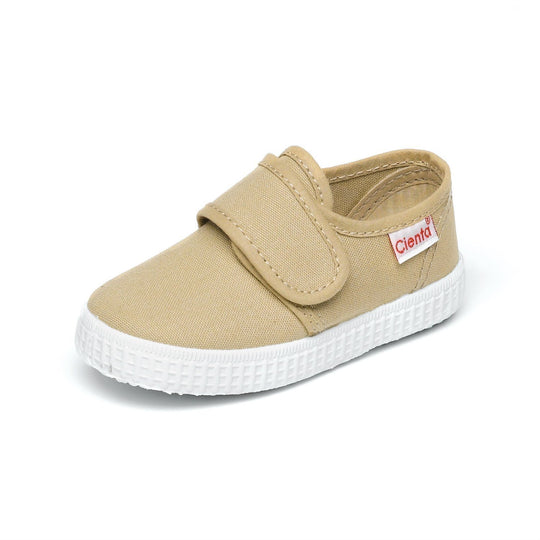 Cienta Velcro Stone 杏色魔術貼西班牙帆布鞋(EU27)